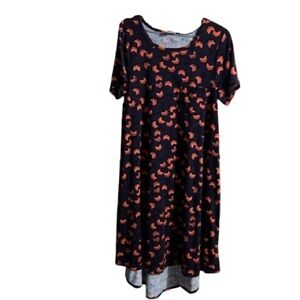 #191 LuLaRoe Comfy Carly Swing Dress Purple and Orange